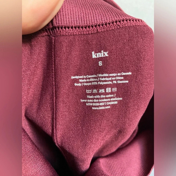 Knix Good To Go Dark Cherry Seamless Legging Sz S - Picture 4 of 7